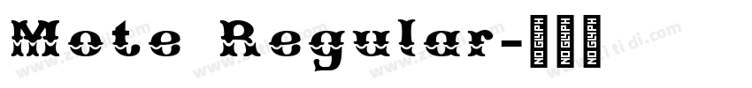 Mote Regular字体转换